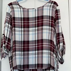 Pink Republic Plaid Blouse